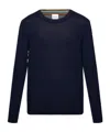 Paul Smith Lightweight Wool Crewneck Sweater With Ribbed Cuffs In Black