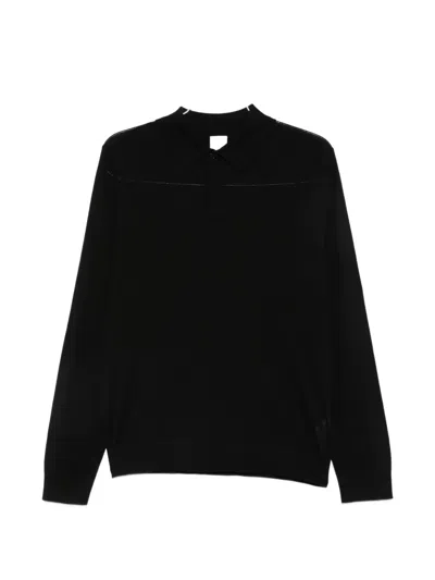 Paul Smith Long-sleeve Polo Shirt In Black