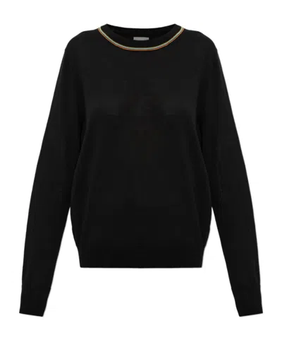 Paul Smith Artist Stripe Crew-neck Sweater In Black