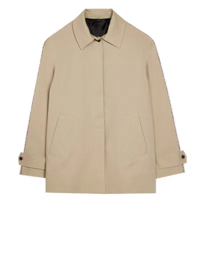 Paul Smith Loose-fit Stone Trapeze Jacket In Neutral