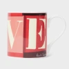 Paul Smith 'love' Bone China Mug Red In Red