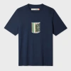 Paul Smith Loves Barbour - Wax Tin Print T-shirt Blue In Blue