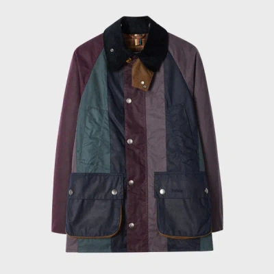 Paul Smith Loves Barbour - Women's Striped Oversized Bedale Wax Jacket Multicolour
