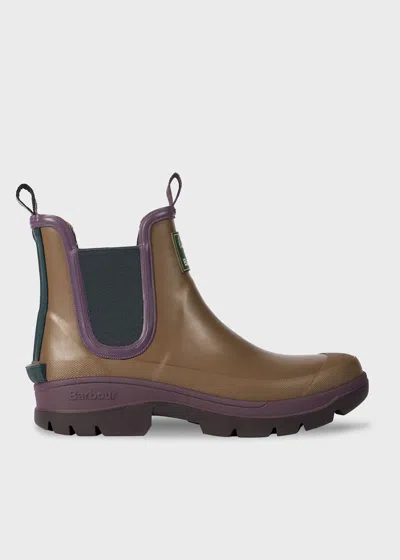 Paul Smith Loves Barbour - Women's Tan Ankle Wellingtons Brown