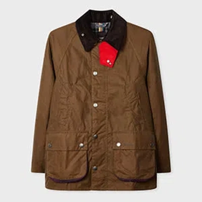 Paul Smith Loves Barbour - Women's Tan Oversized Bedale Wax Jacket Brown