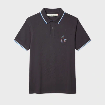 Paul Smith Loves Barbour - Dark Navy Lure Polo Shirt Blue In Gray