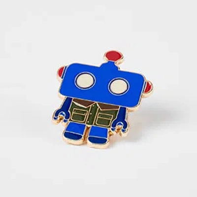 Paul Smith Loves Barbour - Robot Pin Badge White In Neutral