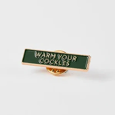 Paul Smith Loves Barbour - Warm Your Cockles Pin Badge White In Metallic