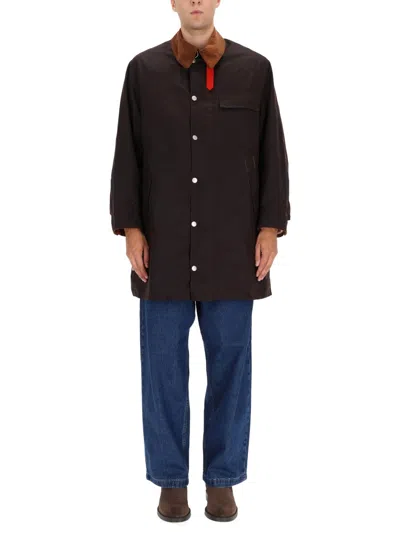 Paul Smith Loves Barbour Waxed Cotton Jacket In Brown