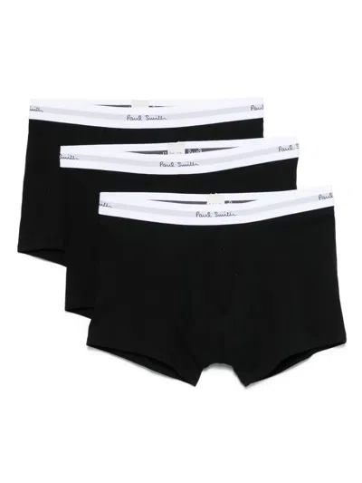 Paul Smith Low-rise Boxers (pack Of Three) In Black