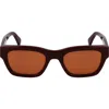 Paul Smith Loxham 52mm Modified Rectangular Sunglasses In Burgundy
