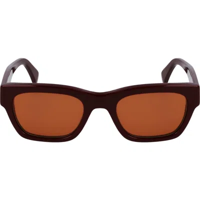 Paul Smith Loxham 52mm Modified Rectangular Sunglasses In Burgundy