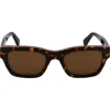 Paul Smith Loxham 52mm Modified Rectangular Sunglasses In Havana Multi Stripes