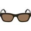 Paul Smith Loxham 52mm Modified Rectangular Sunglasses In Olive