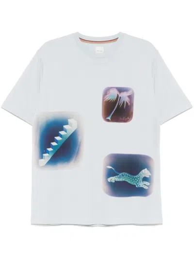 Paul Smith Lumiere-print T-shirt In Blue