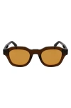 Paul Smith Lyford 48mm Small Modified Rectangular Sunglasses In Transparent Khaki