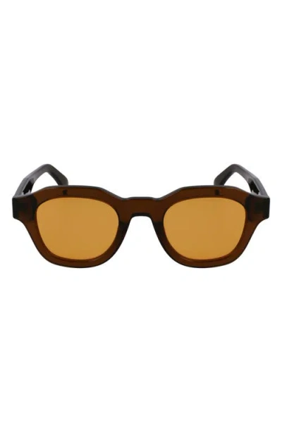 Paul Smith Lyford 48mm Small Modified Rectangular Sunglasses In Transparent Khaki