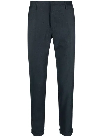 Paul Smith Tapered-leg Wool Chinos In Blue