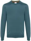 Paul Smith Crew-neck Merino Wool Jumper In Green