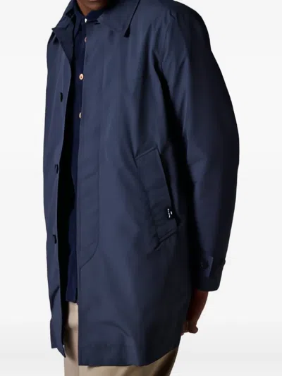 Paul Smith Mac Buttoned Coat In Blue