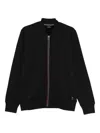 Paul Smith Maglie Nero Full-zip Sweatshirt In Black