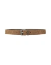 Paul Smith Man Belt Military Green Size 34 Leather In Green