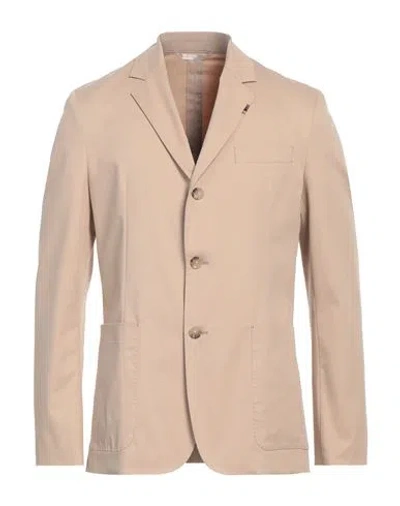 Paul Smith Man Blazer Beige Size 44 Cotton, Elastane