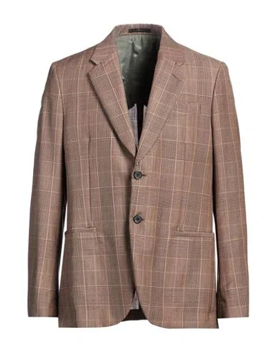 Paul Smith Man Blazer Camel Size 40 Wool, Mohair Wool