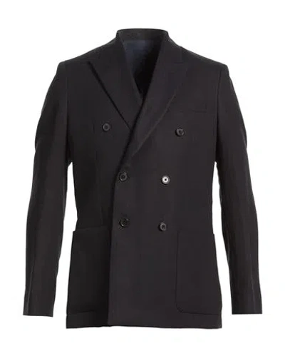 Paul Smith Man Blazer Midnight Blue Size 44 Linen