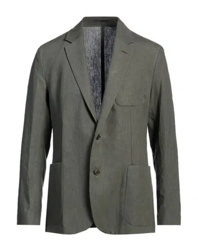 Paul Smith Man Blazer Military Green Size 40 Linen