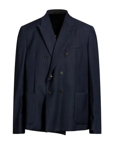 Paul Smith Man Blazer Navy Size 40 Wool In Blue