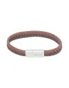 Paul Smith Man Bracelet Brown Size - Cow Leather, Zinc, Copper In Pink