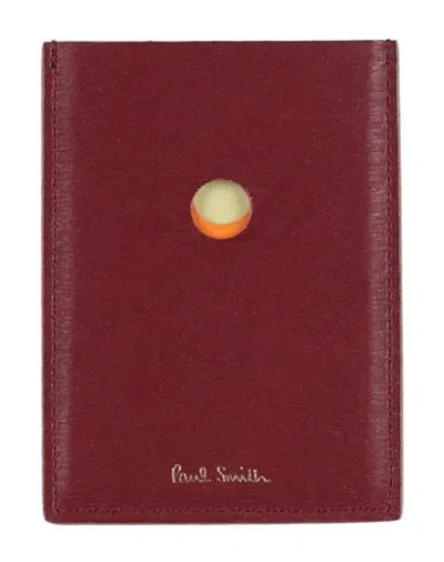 Paul Smith Man Cardholder Garnet Size - Cow Leather In Red