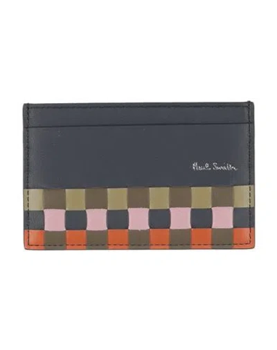 Paul Smith Man Cardholder Midnight Blue Size - Sheepskin, Cow Leather