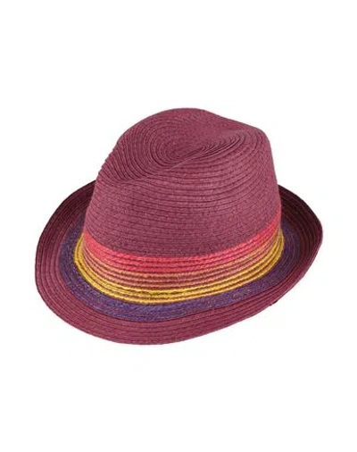 Paul Smith Man Hat Garnet Size M Paper In Pink