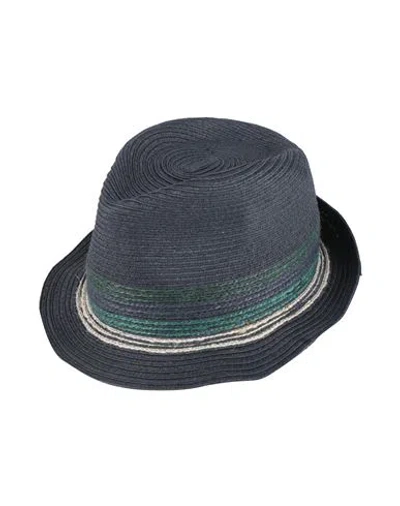 Paul Smith Man Hat Navy Size M Paper In Blue