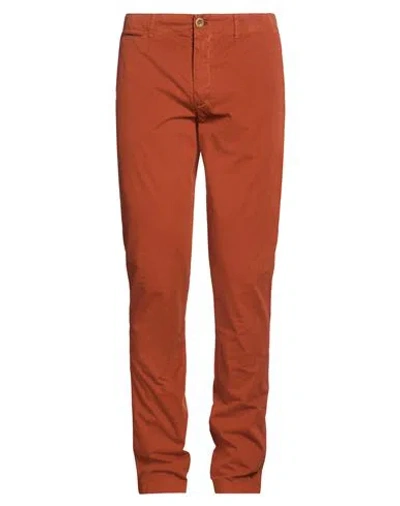 Paul Smith Man Pants Brown Size 30 Cotton In Burgundy
