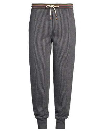 Paul Smith Man Pants Grey Size L Cotton In Gray