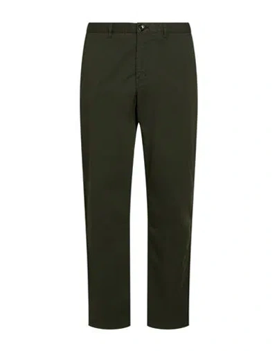 Paul Smith Man Pants Military Green Size 39 Cotton, Elastane