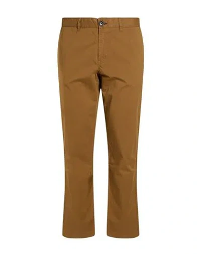 Paul Smith Man Pants Sand Size 32 Cotton, Elastane In Brown