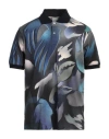 Paul Smith Man Polo Shirt Blue Size M Cotton