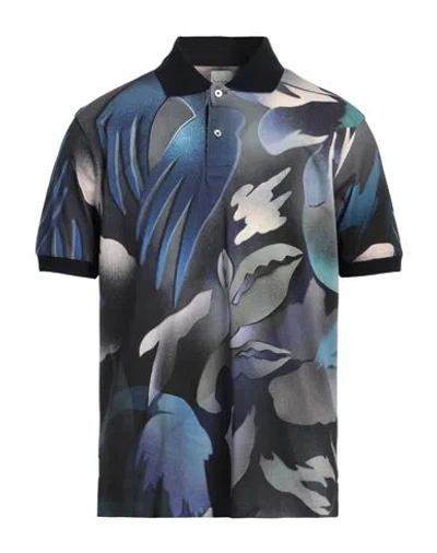 Paul Smith Man Polo Shirt Blue Size M Cotton