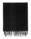 Paul Smith Man Scarf Black Size - Lambswool, Cashmere In Black