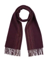 Paul Smith Men's Offset Striped Fringe Scarf In Purple