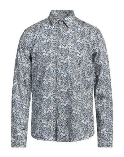 Paul Smith Man Shirt Blue Size L Cotton