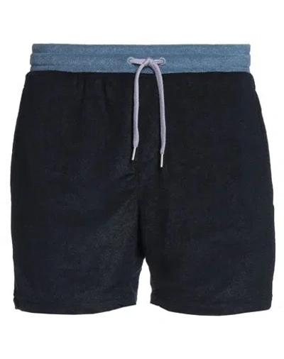 Paul Smith Man Shorts & Bermuda Shorts Midnight Blue Size M Polyester In Black