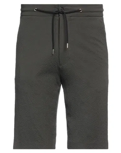 Paul Smith Man Shorts & Bermuda Shorts Military Green Size 28 Cotton, Elastane In Gray