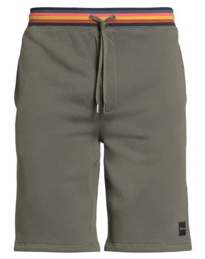 Paul Smith Man Shorts & Bermuda Shorts Military Green Size L Cotton