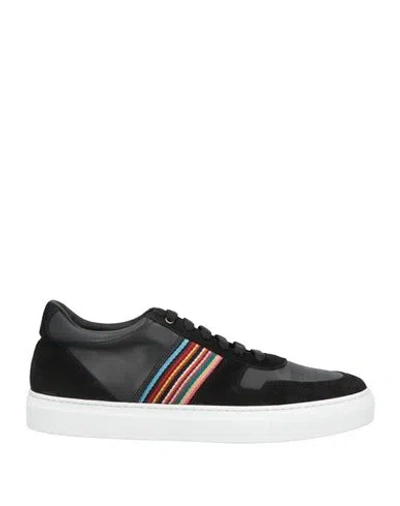 Paul Smith Man Sneakers Black Size 9 Cow Leather, Polyester