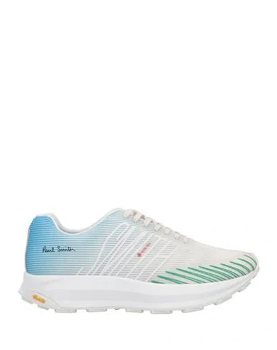 Paul Smith Man Sneakers White Size 9 Rubber, Textile Fibers